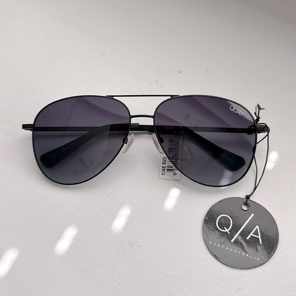 Quay Australia Still Standing 60mm Polarized Aviator Sunglasses - Brand New